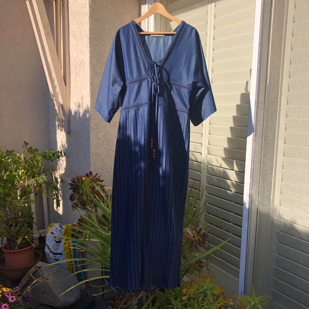 Veronique Branquinho pleated kimono maxi dress